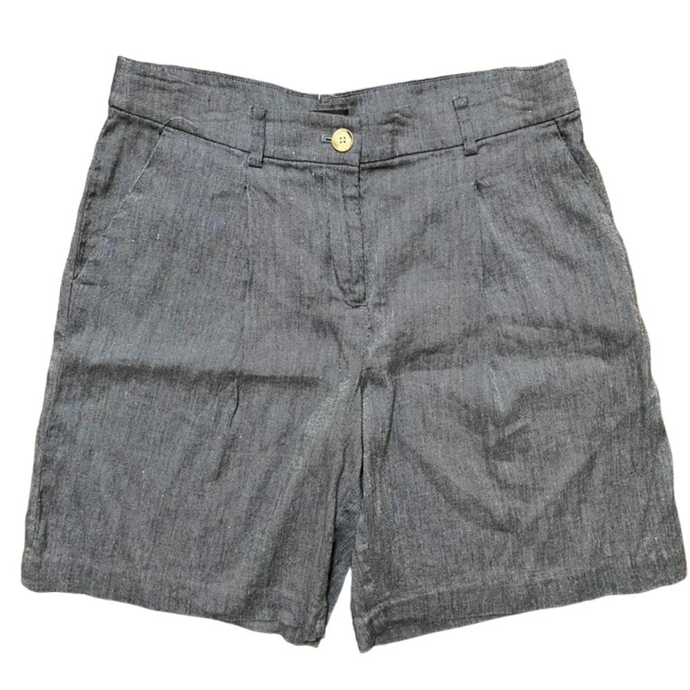 LOFT Gray High-Rise Bermuda Shorts